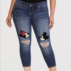Disney Mickey & Minnie Patch Jean-Medium Wash
